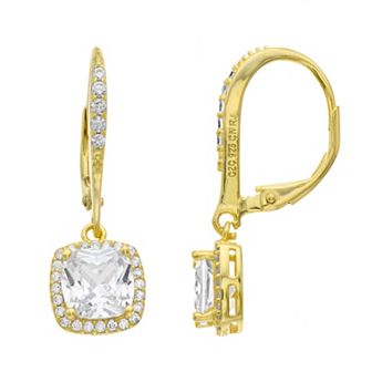 Sterling Silver Cubic Zirconia Drop Earrings