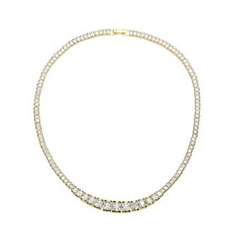 14k Gold Over Sterling Silver Tennis Necklace