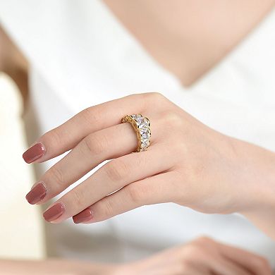 14k Gold Over Sterling Silver Cocktail Ring