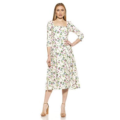 Women's ALEXIA ADMOR Sage Squareneck Midi Fit & Flare Dress