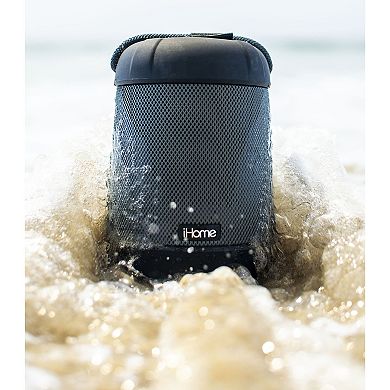 iHome Bluetooth Rechargeable Waterproof Speaker with 360° Stereo Sound & Color Changing Accent Lighting