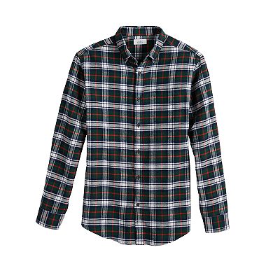 Men's Croft & Barrow® Woven Flannel Button-Down Shirt