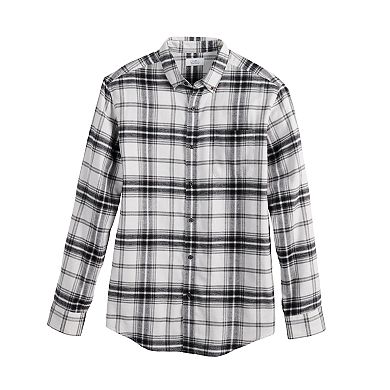 Men's Croft & Barrow® Woven Flannel Button-Down Shirt