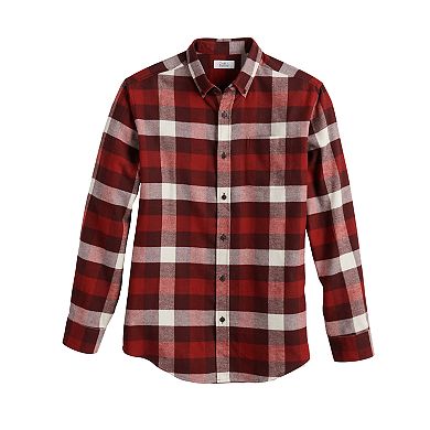 Men's Croft & Barrow® Woven Flannel Button-Down Shirt