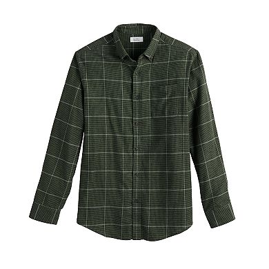 Men's Croft & Barrow® Woven Flannel Button-Down Shirt