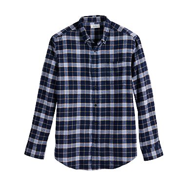 Men's Croft & Barrow® Woven Flannel Button-Down Shirt
