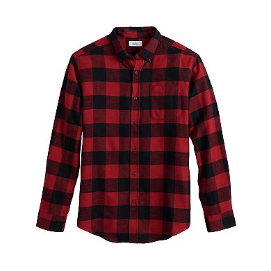 Men's Croft & Barrow® Woven Flannel Button-Down Shirt