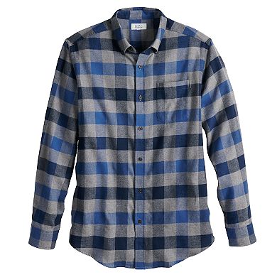Men's Croft & Barrow® Woven Flannel Button-Down Shirt