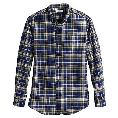 Men's Croft & Barrow® Woven Flannel Button-Down Shirt