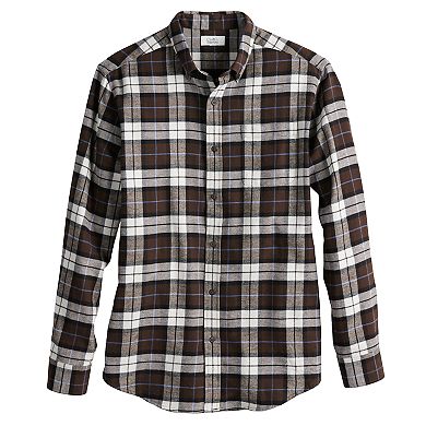 Men's Croft & Barrow® Woven Flannel Button-Down Shirt