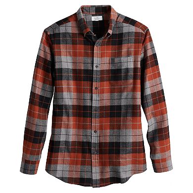 Men's Croft & Barrow® Woven Flannel Button-Down Shirt