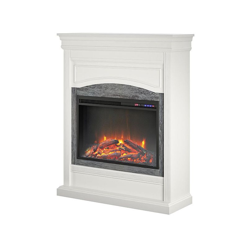 Ameriwood Home Lamont White Electric Fireplace