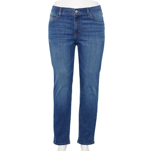 Plus Size Sonoma Goods For Life® Premium Mid-Rise Curvy Straight-Leg Jeans