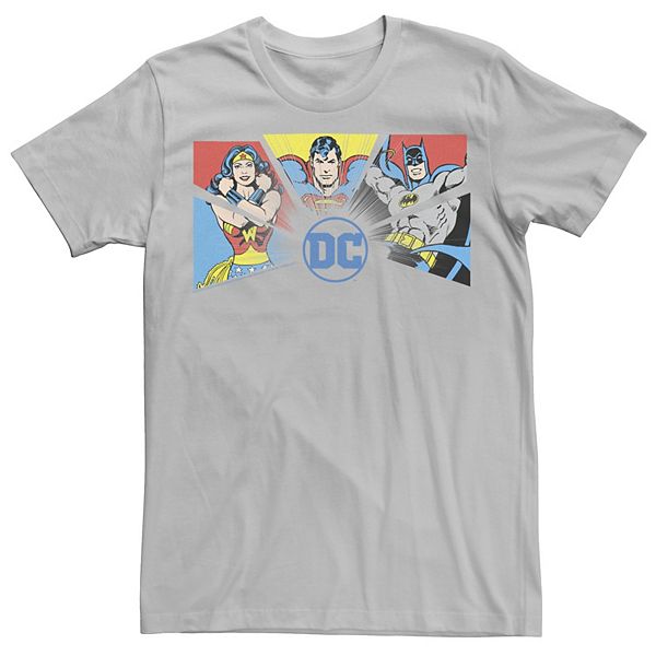 Men's Justice League The Big Three DC Logo Tee