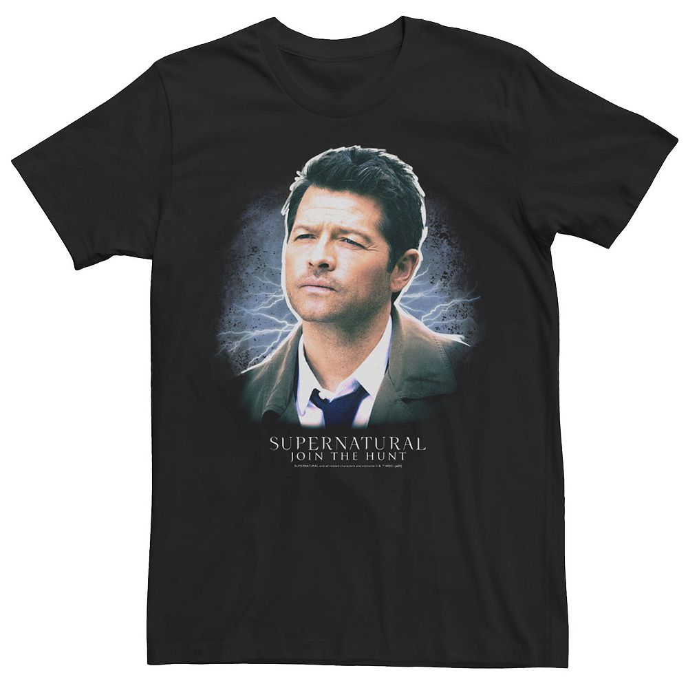 Men's Supernatural Castiel Join The Hunt Portrait Tee