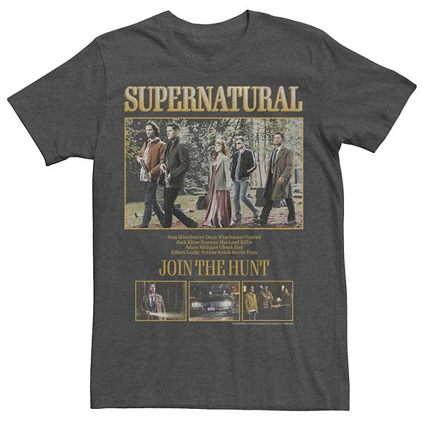 Men's Supernatural Join The Hunt Cast Portrait Pane Tee