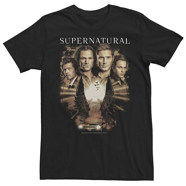 Men's Supernatural Main Cast Collage Poster Tee