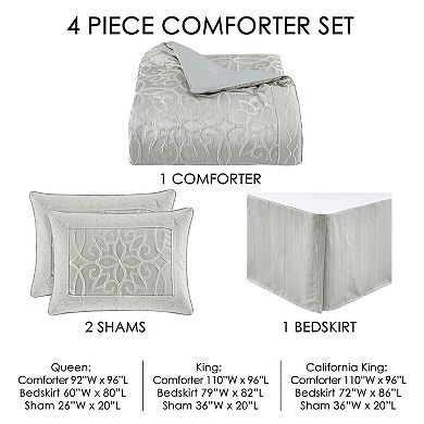 Five Queens Court Nouveau Comforter Set with Shams