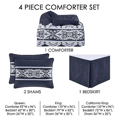 Five Queens Court Shelburne Comforter Set with Shams