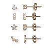 LC Lauren Conrad Sterling Silver Round, Bar, Star & Crawler Stud Earring Set