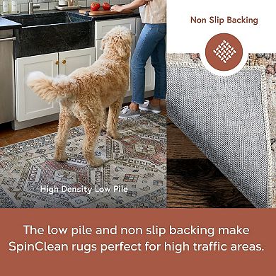 nuLOOM Ren Machine Washable Vintage Floral Rug