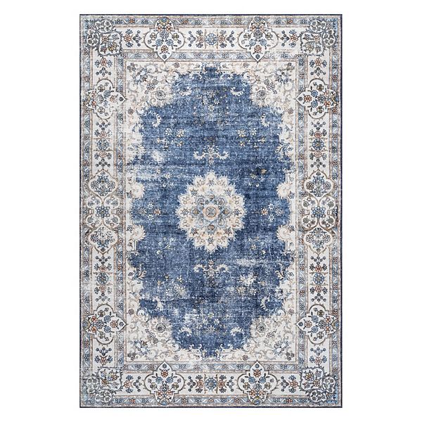 allen + roth Holder 8 X 10 Green Indoor Border Area Rug at