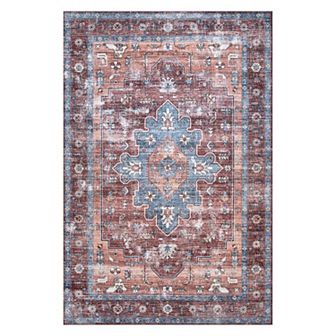 nuLOOM Zena Machine Washable Medallion Rug