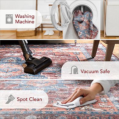 nuLOOM Zena Machine Washable Medallion Rug