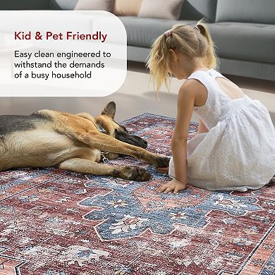 nuLOOM Zena Machine Washable Medallion Rug