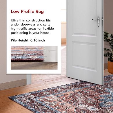 nuLOOM Zena Machine Washable Medallion Rug