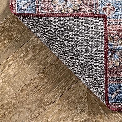 nuLOOM Zena Machine Washable Medallion Rug