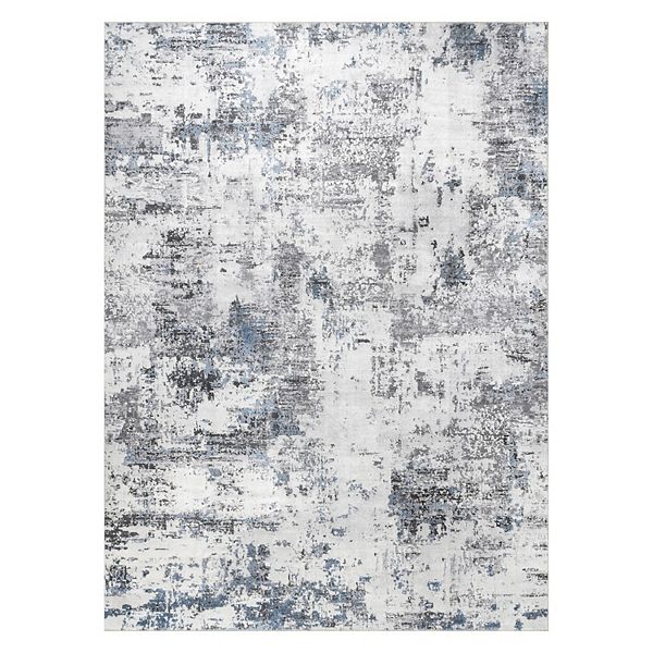 nuLOOM Dali Machine Washable Modern Abstract Area Rug, 6' x 9', Grey
