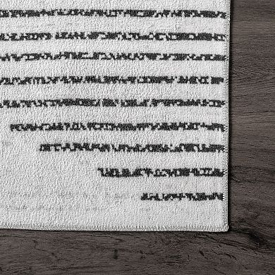 nuLOOM Romina Diamond Stripes Machine Washable Rug