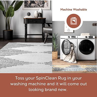 nuLOOM Romina Diamond Stripes Machine Washable Rug