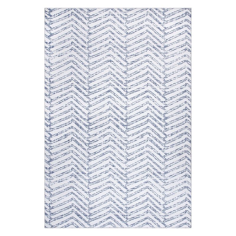 nuLOOM Rosanne Machine Washable Geometric Rug, Blue, 5X8 Ft - 49792263 - Home Decor Form meets function in this fashionable nuLOOM Ros sku 49792263