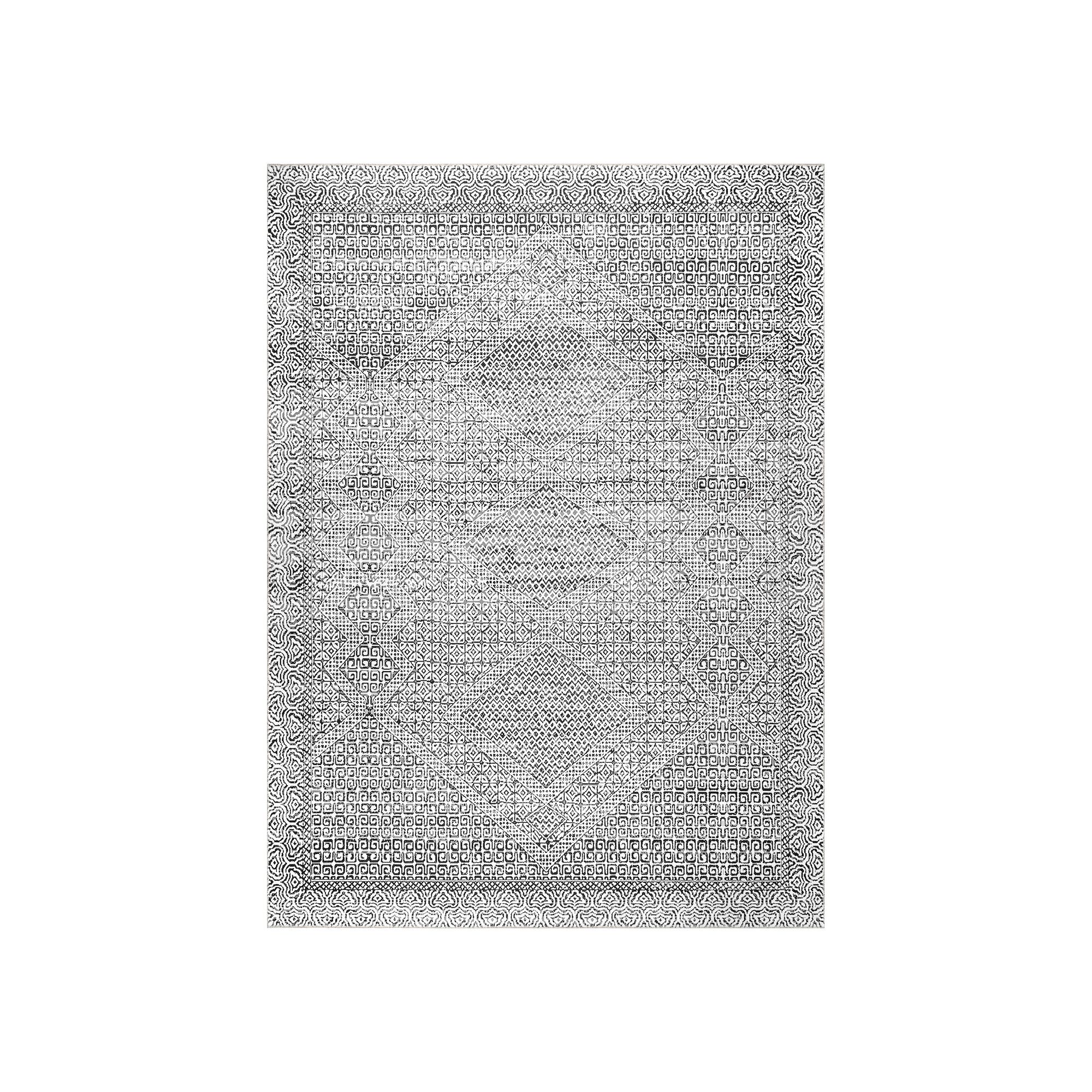 nuLOOM Hart Machine Washable Abstract Tribal Rug, Gray