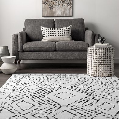 nuLOOM Mila Machine Washable Diamond Trellis Rug