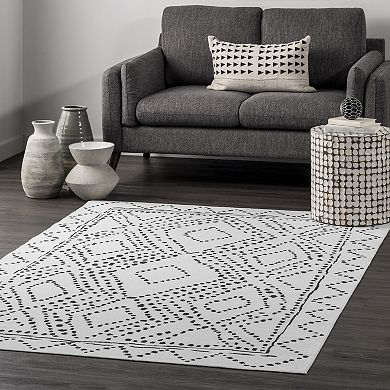 nuLOOM Mila Machine Washable Diamond Trellis Rug