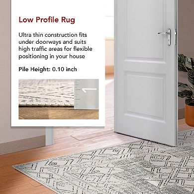 nuLOOM Mia Machine Washable Geometric Medallion Rug