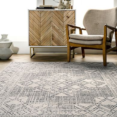 nuLOOM Mia Machine Washable Geometric Medallion Rug