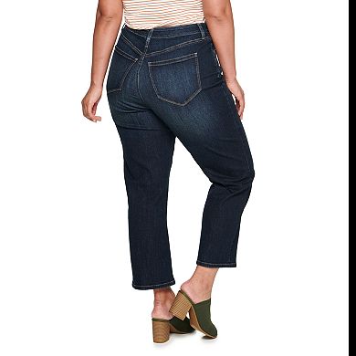 Plus Size Sonoma Goods For Life® Premium High-Waisted Straight-Leg Crop ...