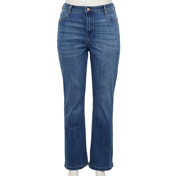 Plus Size Sonoma Goods For Life® Premium FlareLeg HighWaisted Jeans