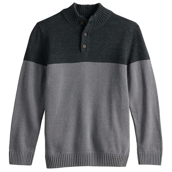 Boys 820 & Husky Sonoma Goods For Life® Mockneck Colorblock Sweater