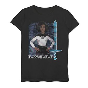 Girls 7-16 Marvel WandaVision Monica Rambeau S.W.O.R.D. Glitch Graphic Tee
