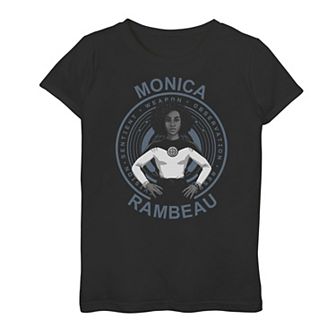 Girls 7-16 Marvel WandaVision Monica Rambeau Hero Shot Graphic Tee