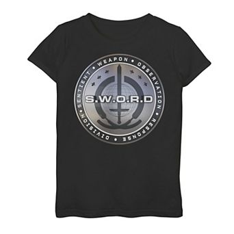 Girls 7-16 Marvel WandaVision S.W.O.R.D. 3D Style Logo Graphic Tee