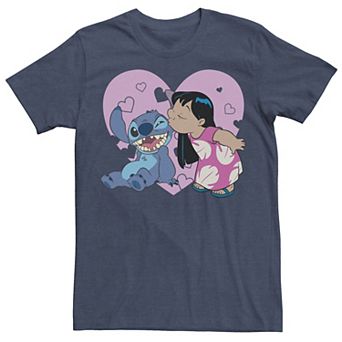 Disney's Lilo & Stitch Men's Valentine's Day Lilo Kiss Tee