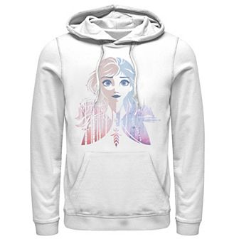 Disney's Frozen 2 Anna Men's Two Tone Gradient Portrait Fill Hoodie