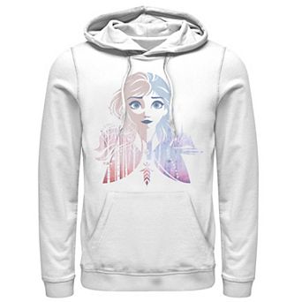 Disney's Frozen 2 Anna Men's Two Tone Gradient Portrait Fill Hoodie