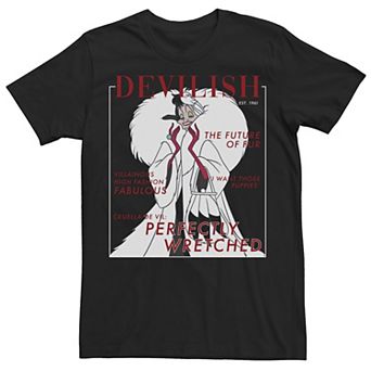Disney's Villains Halloween Cruella Magazine Cover Men's Tee